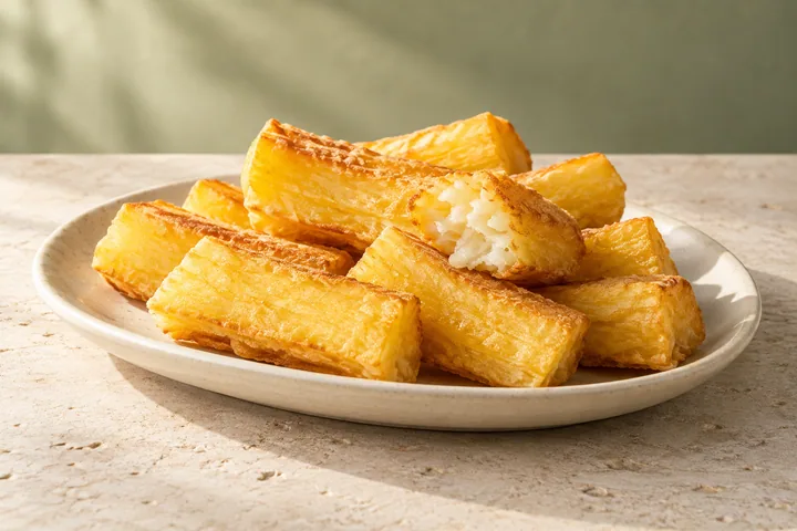 Cassava sticks — illustrative serving suggestion